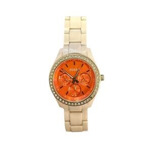 Fossil Watch Stella LI309 white with oranga face Read more